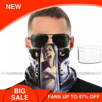 

Jason X Mouth Face Mask Movie Poster Merchandise Facial Mask Cool Polyester with 2 Filters Adult Mask