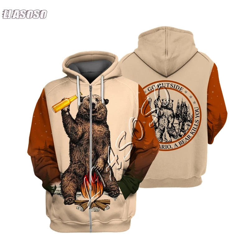 

LIASOSO 3D hoodie camping sweatshirt I Tried To Be A Good Girl But Then The Bonfire Was Lit And There Was Beer Camping hoodie