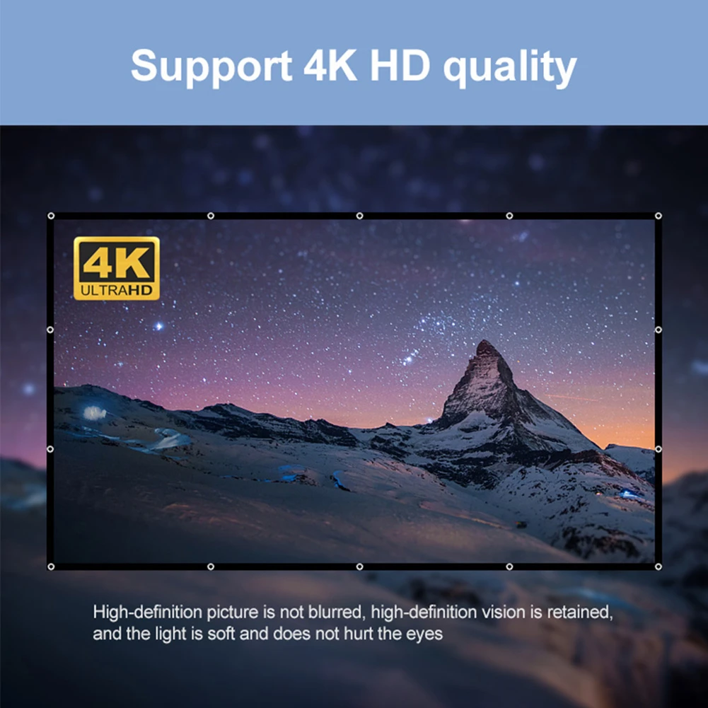 High Definition Projection Screen 16 9 Used For Outdoor Home Office Movie Video Projection Simple Projector Home High Definitio Projection Screens Aliexpress