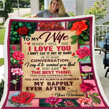 

Aggcual letter for wife daughter throw blanket Christmas gift Bedspread Sherpa blanket for bed sofa cover bedding drop shipping