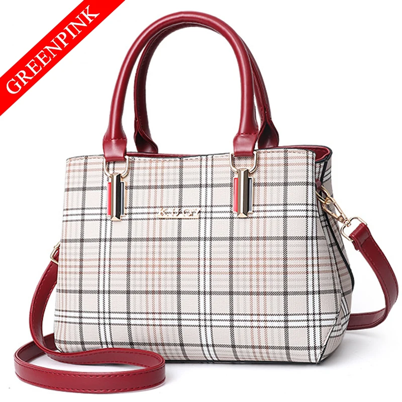 Женская сумка винтажная кожаная сумка через плечо для женщин роскошная сумка брендовая Дизайнерская Женская Ручная сумка - Цвет: A60-02-Red