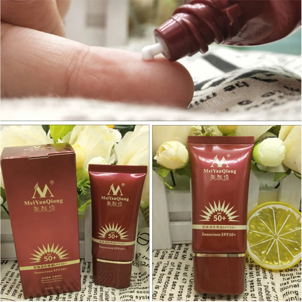 MeiYanQiong солнцезащитный крем SPF50+ отбеливающий защитный крем античувствительный контроль масла увлажняющий изоляционный ремонт солнцезащитный крем для кожи