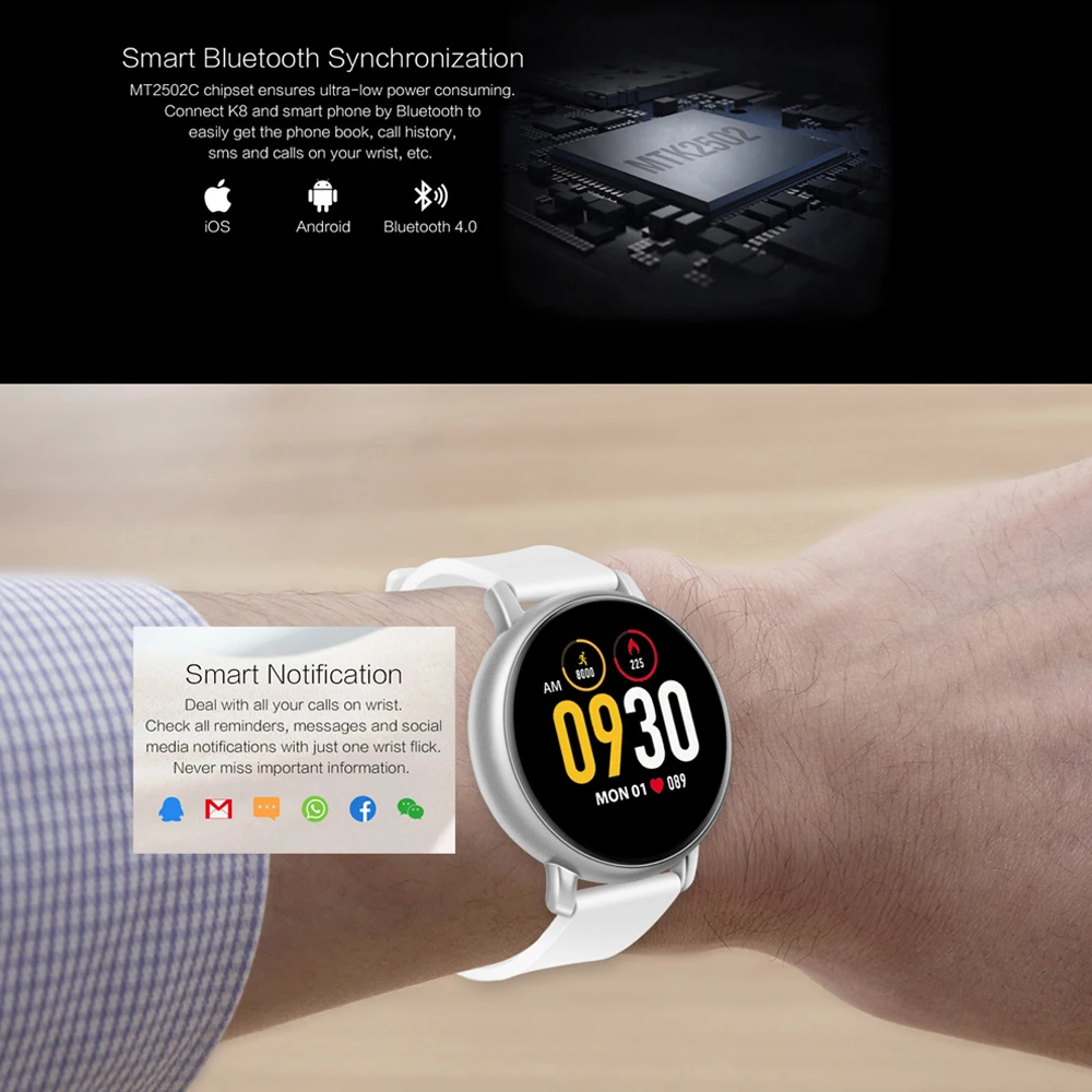 S666 Bluetooth набор вызова Ответ часы Смарт-часы пульсометр фитнес-трекер носить браслет MTK2502 IOS