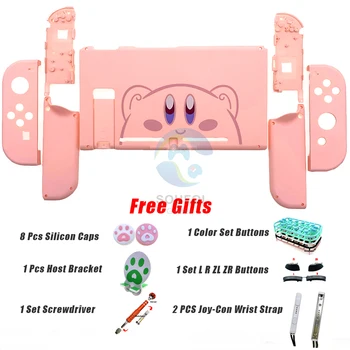 

Sakura Pink Replacement Back Housing Shell case with Controller Housing Shell Case with Buttons set for Nintendo Switch Console