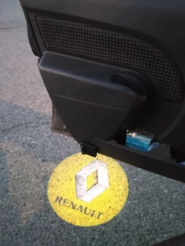 

2pcs LED Car Door Courtesy Lamp For Renault Captur Talisman Megane Scenic Clio Sandero Espace Koleos AAA Batteries Projector