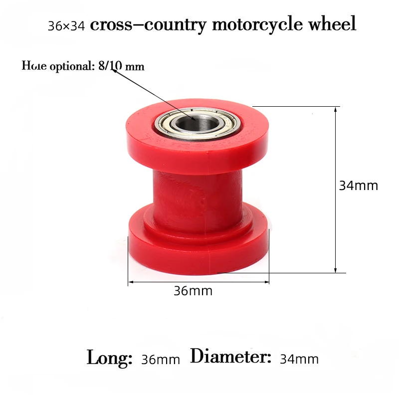 8/10mm Wheel Tensioner Guide Drive Chain Roller Pulley For ATV XR CR CRF Enduro Motorcycle Motocross Pit Dirt Mini Bike