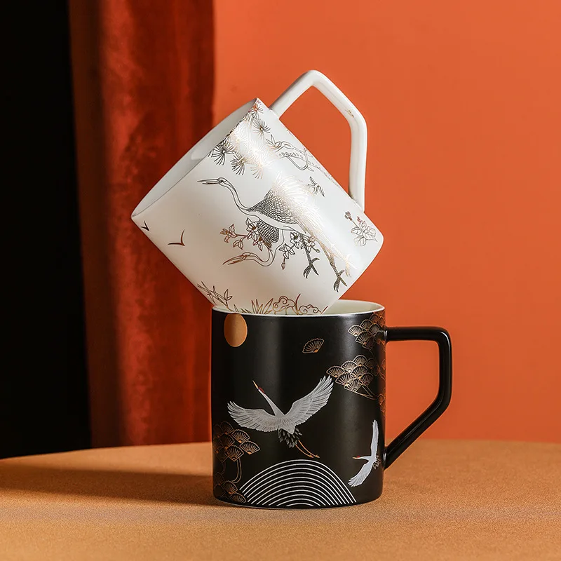 Дизайнерские кофейные кружки Crane или чайная кружка для родителей подарок