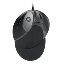 Delux M618GX Беспроводная игровая мышка 6 кнопок 1600 dpi эргономичная Вертикальная компьютерная мышь с резиновой защитной оболочкой для ПК ноутбука