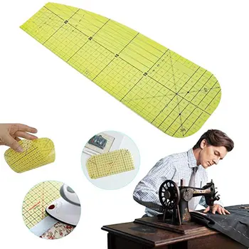 

Hot Stamping Measuring Ruler Setting Ruler High Temperature Resistance Ruler DIY Sewing Supplies Measuring Hand Tool