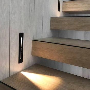 

Energy Saving Recessed Led Safety Outdoor Indoor Decoration Trapezoid Wall Lamp Stair Light Aluminum Corner Waterproof Pathways