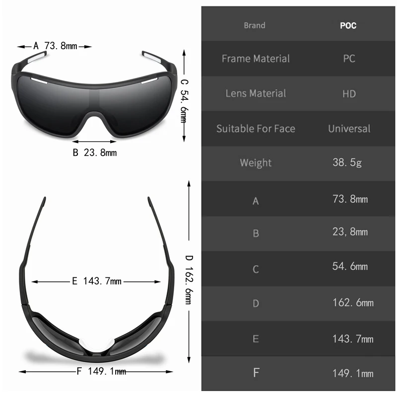 4 Lens Cycling Sunglasses Outdoor Eyewear Men Women Cycling Glasses
