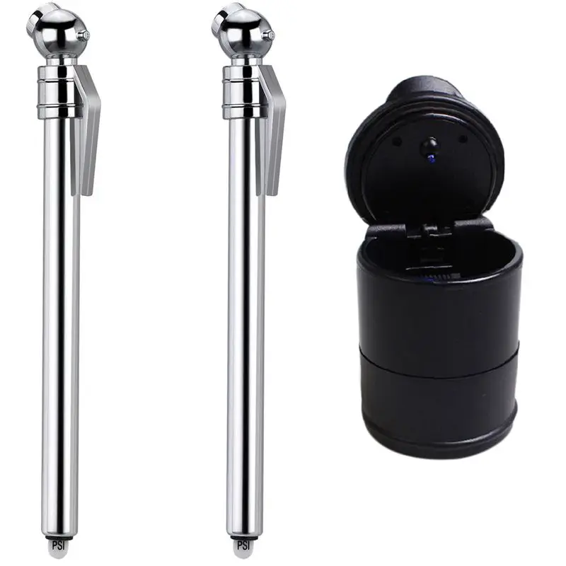 2 Pack Tire Gauges Pressure Pen Style &amp 1x Car with Led Portable Ashtray Office Bracket Cup | Автомобили и мотоциклы