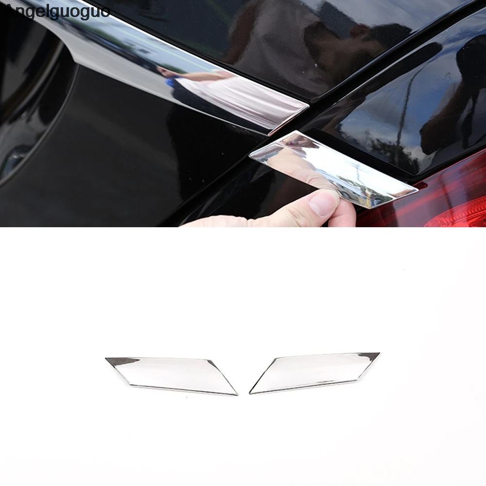 2pcs For Mercedes Benz S Class W222 2014-19 Accessories ABS mirror bright plating Car Rear Tail Strip Sequin longer Trim sticker
