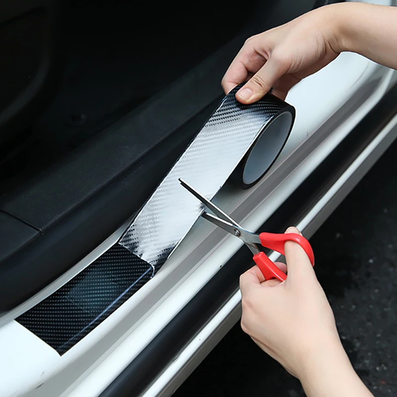 

Car Decals Anti Scratch Film 5D Car Sticker Carbon Fiber Vinyl 3D Stickers Automobiles Door Trunk Bumper Protector Accessories