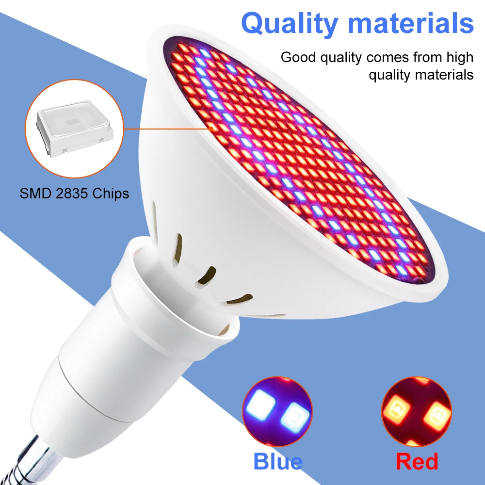 Phyto Lamp Full Spectrum LED E27 Plant Grow Light Bulb EU US Plug Plant Lamp Indoor Seedling Flower Fitolampy Grow Tent Box 220V