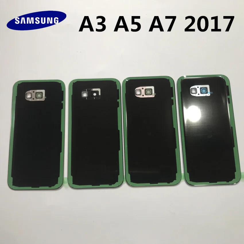 Новая задняя панель батарейного стекла задняя дверь Крышка для samsung Galaxy A3 A320 A5 A7 A720 A720F предварительно клейкие наклейки+ Инструменты