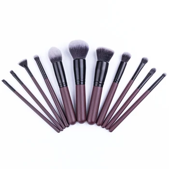 

11pcs Wine Red Makeup Brushes Set Fiber Hair Beauty Makeup Tools Professional Beauty Cosmetic Brushes Y1