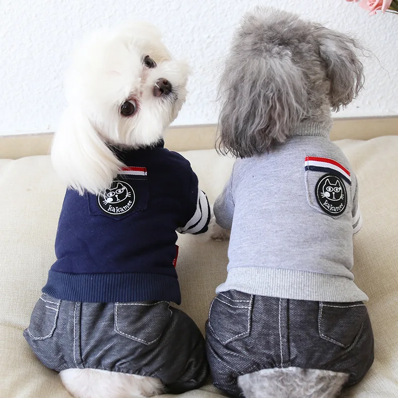 

Pocket Pet Dog Clothes Winter Warm Sport Dog Bathrobe Jumpsuits Dog Pajamas Thick Coats Clothing For Dogs Cat Teddy