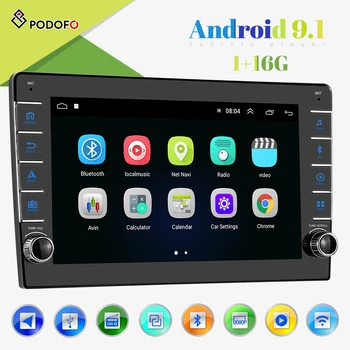 

Potofo 2Din Android 9.1 GPS Car Stereo Radio 9'' HD 1080P 2.5D Tempered Glass Mirror Car MP5 Player Suppport Rear Camera