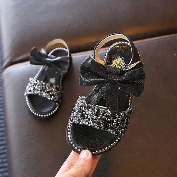 

Fashion Sequin Bow Baby Girls Beach Sandals Summer Kids Shoes For Toddler Sandals Little Girls Children'S Shoe 1 2 3 4 5 6 Year