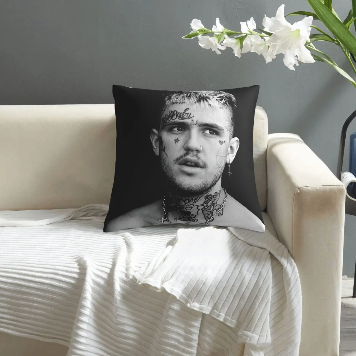 Lil Peep pillowcase printed cushion cover sofa waist pillow | Дом и сад