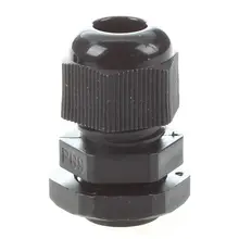 5 Pcs PG9 Black Plastic Waterproof Cable Glands Connectors