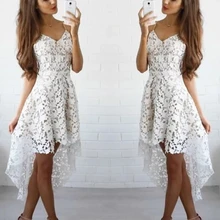 A-Line/принцесса без рукавов Спагетти ремни Кружева Короткие/Мини-платья