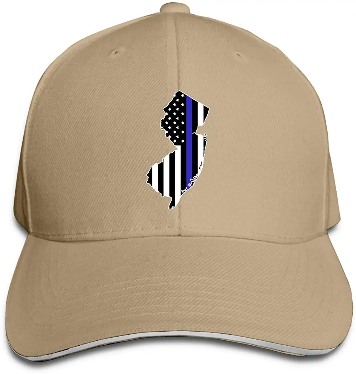 Тонкая синяя линия NJ State Police Регулируемая Сэндвич Кепка-Бейсболка Шляпа