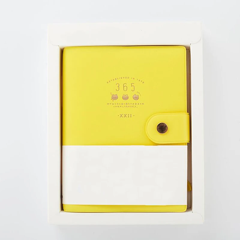 yellow Креативный блокнот настольная книга дневник украшение Diy планировщик путешествия журнал студентка девушка сплошной цвет высокое качество блокнот s - Цвет: yellow