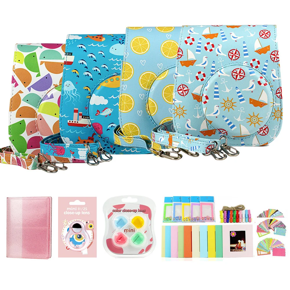 for Fujifilm Instax Mini 11 Shoulder Strap Bag Case Photo Album Film Frame Filters Selfie Lens Camera Accessories | Электроника