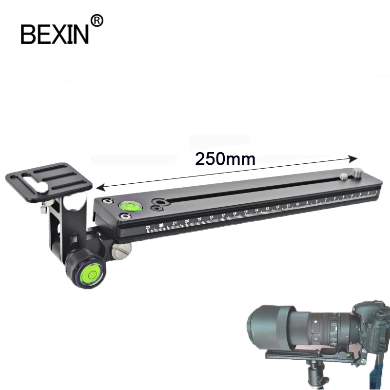 Telephoto lens support 12/25/30/40cm long-focus lens bracket tripod plate quick release for dslr camera with arce swiss plate