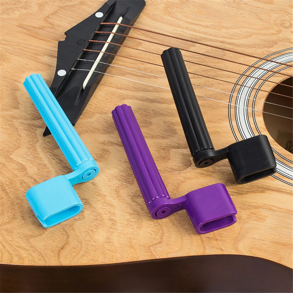 Guitar String Winder Plastic Peg Puller Bridge Tuners Winding Device Change Strings Tool Accessories