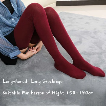 

NEW Fashion Knee Socks Cotton Thigh High Stockings For Ladies Girls Slim Sexy Shaping Socks Keep Warm 90cm Super Long Stocking