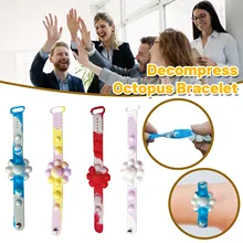 

Pinch Le Bubble Simple Toy It's Children's Anti Stress Relief Color Silicone Bracelet Anxiety Disorder ADHD Children's Toy