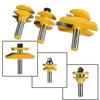 

Ogee Blade Router Bits Cutter 3Pcs 1/2inch Shank Panel Cabinet Rotating