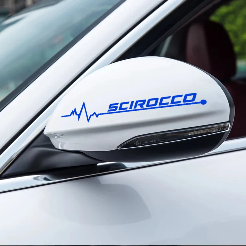 

2 x Car Styling Classical Car Vinyl Decal Rear View Decorative Reflective Stickers Car Accessories For Volkswagen Scirocco CC
