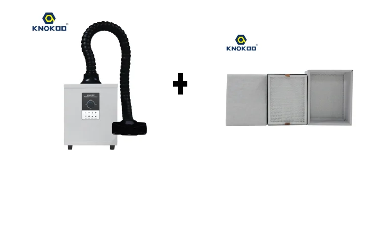 FES150-Rectangular KNOKOO 150 Вт красота ногтей салон поглотитель дыма FES150 портативный DIY припой дымоотсос экстракторы с дополнительным фильтром комбинации - Цвет: FES150-Rectangular