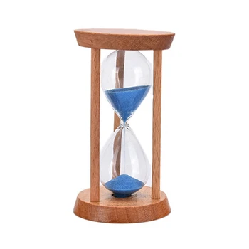 

Children Brushing Crystal Hourglass Bamboo timer Colored Sand Standglass Sand Timer 3 Minutes Kitchen Clock Home Decor Gift
