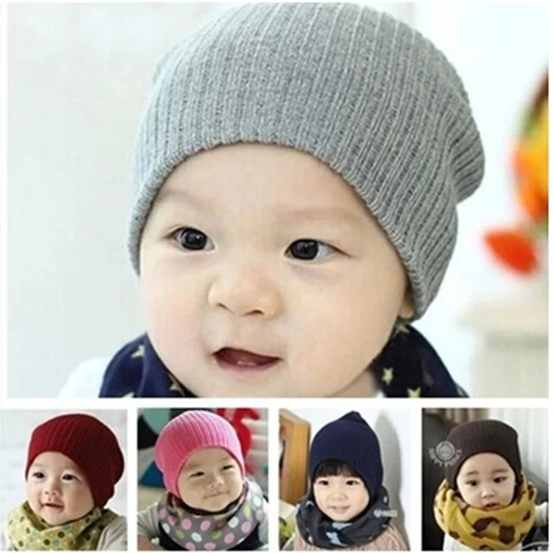 

Baby Hat Kids Newborn Knitted Cap Crochet Solid Children Beanies Boys Girls Hats Headwear Toddler Caps Accessories
