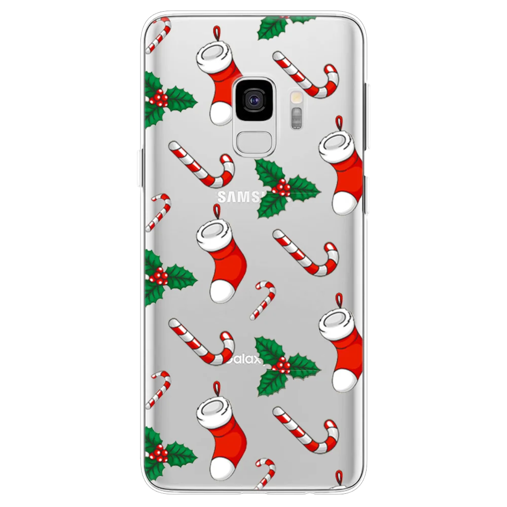 Счастливого Рождества чехол для samsung Galaxy S10 S9 S7 S6 Edge Plus S10e Lite M30S M30 M20 Санта олень