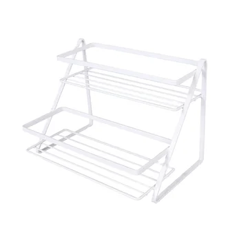 

1 PC Storage Rack 2 Tier Desktop Organizer Display Stand for Bedroom Kitchen
