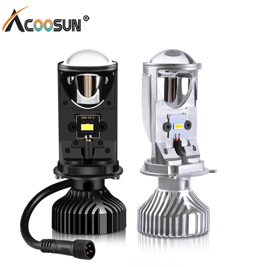 

Led H4 Car Headlight Bulbs LED Projector Lens Automobiles Lamp Conversion H4 Hi/Lo Beam Headlamp 12V 24V 5500K Auto Car Lights