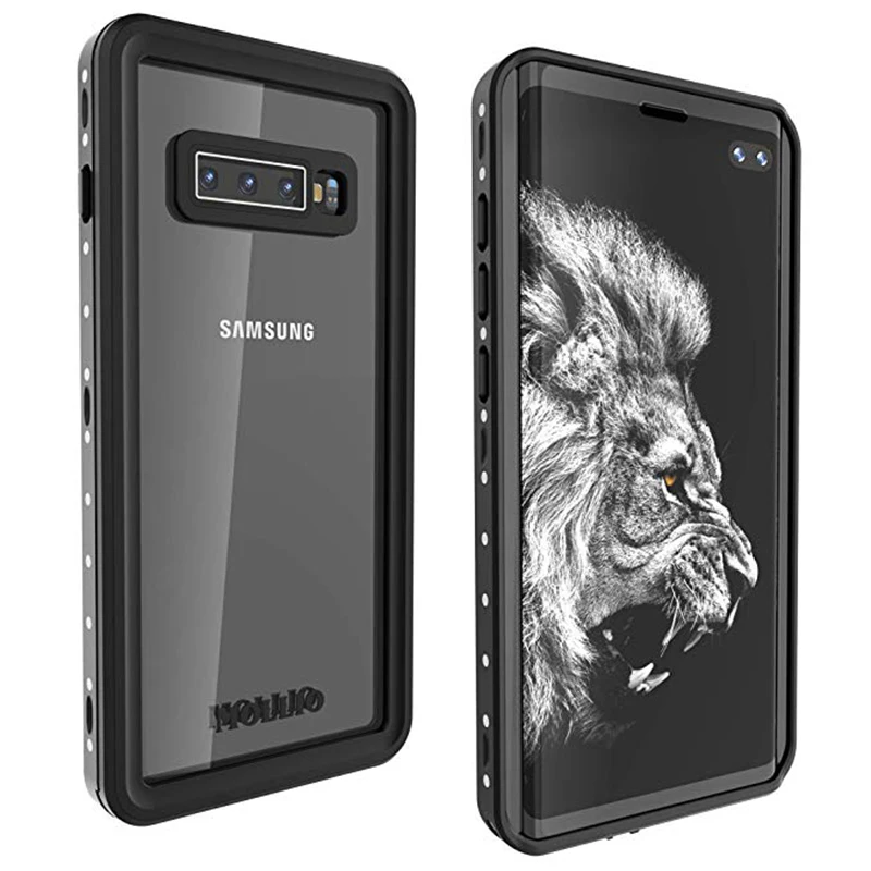 Полный защитный чехол для Galaxy S10 Plus анти-шок встроенный экрана Coque открытый