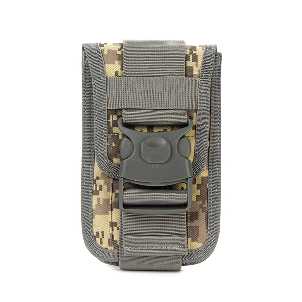 6 Inch Outdoor Lock Belt Bag Tactical Double-layer Army Fan Vertical Camouflage Multifunctional Waist Bag EDC Kit