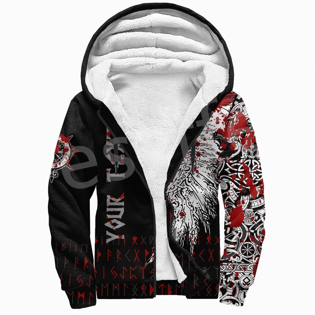 

NewFashion Tessffel Tattoo Warriors God Odin Fenrir NewFashion Thicker Winter Tracksuit 3DPrint Harajuku Jacket Fleece Hoodies X