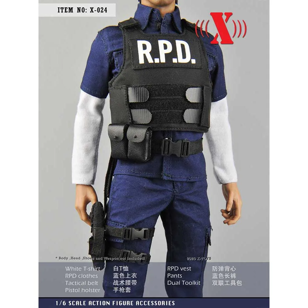 

ZYTOYS 1/6 Scale X-024 RPD Male Police Patrol Inspection Men Clothing Clothes For 12" Action Figure Body Doll Accessories