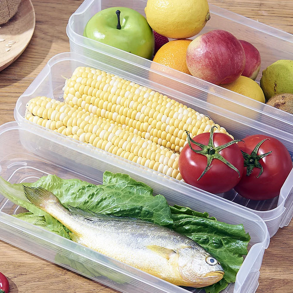 Storage Collecting Box Basket Kitchen Refrigerator Fruit Food Organiser