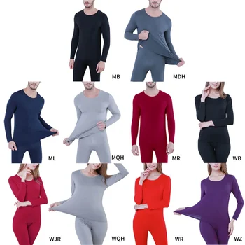 

Autumn And Winter Warm Underwear Slim Stretch Thin Section Couple Warm Clothing Set High Quality1