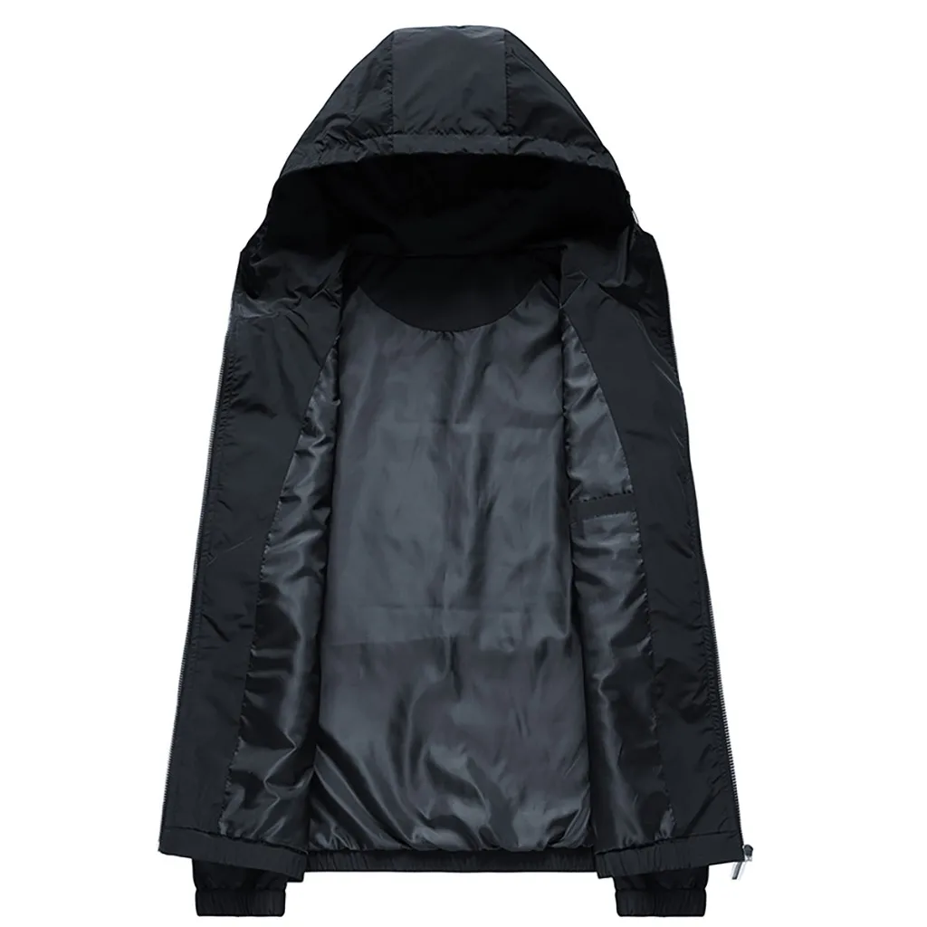 Men's Autumn Winter Casual Outwear Zipper Breathable Patchwork Coat masculina Slim Fit Young Men Hooded bomber jacket men Y822