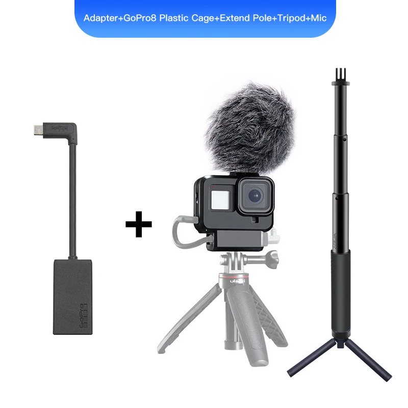 Адаптер для микрофона GoPro Pro 3 5 мм HERO 9 8 7 HERO5 Black/HERO5 Session/ HERO6 BLACK AAMIC 001|Чехлы